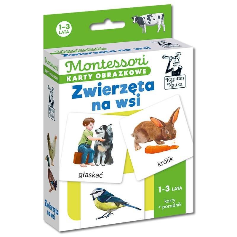 Montessori karty obrazkowe. Zwierzęta na wsi / Kapitan Nauka