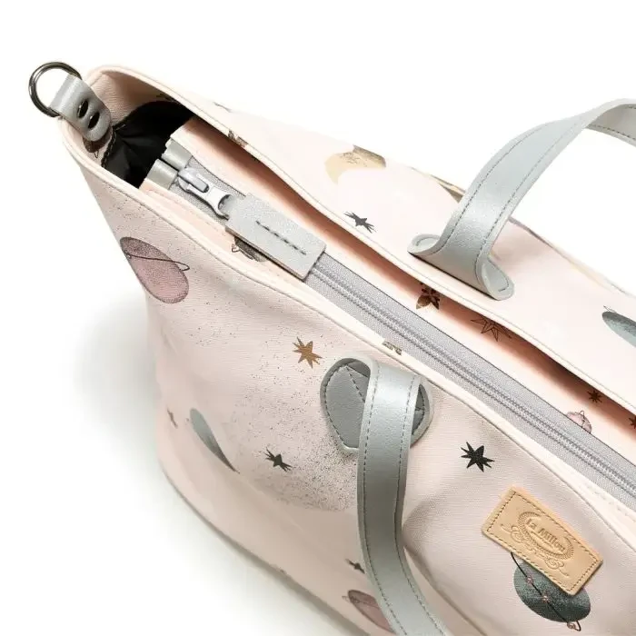 Torba dla mamy M - FEERIA PREMIUM ZIP - FLY ME TO THE MOON NUDE / La Millou
