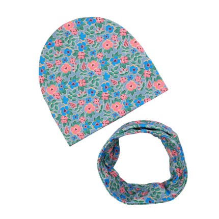 Czapka z kominem wiosenno-jesienna LUCY BLUE / UL&KA