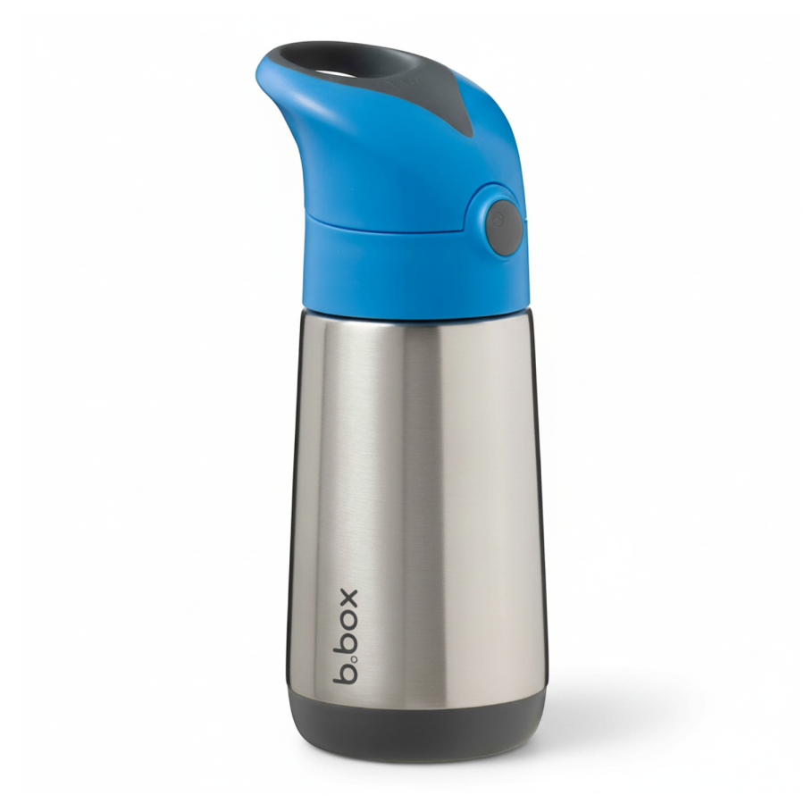 Termobutelka ze słomką BLUE SLATE 350 ml / b.box