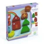 Układanka drewniana 2w1 PUZZ & MATCH RAINBOW / Djeco DJ01078