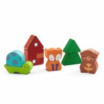 Układanka drewniana 2w1 PUZZ & MATCH RAINBOW / Djeco DJ01078