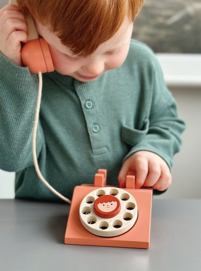 Drewniany telefon stacjonarny / Tender Leaf Toys
