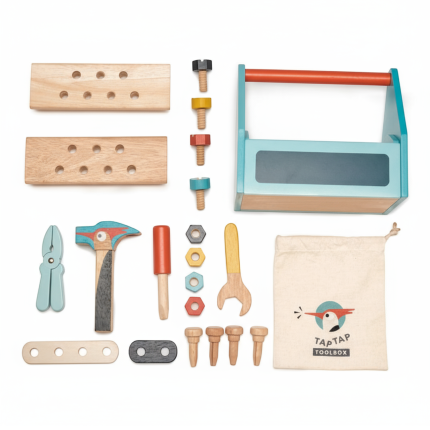 Drewniana skrzynka z narzędziami / Tender Leaf Toys TL8563