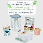 Drewniane meble do domku dla lalek - łazienka / Tender Leaf Toys TL8151
