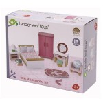Drewniane meble do domku dla lalek - sypialnia / Tender Leaf Toys TL8152