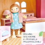 Drewniane meble do domku dla lalek - sypialnia / Tender Leaf Toys TL8152