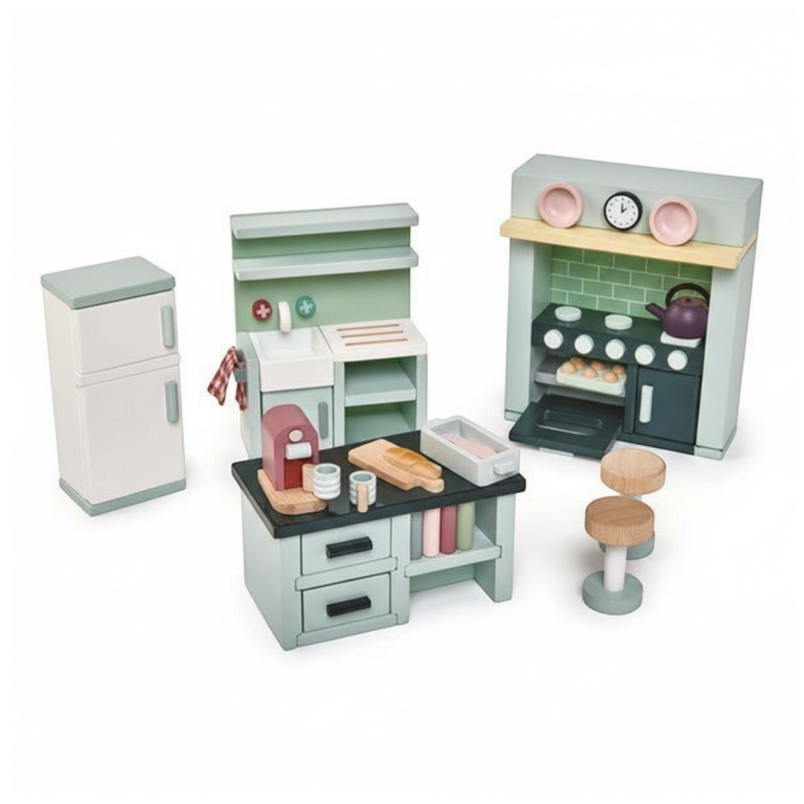 Drewniane meble do domku dla lalek - kuchnia / Tender Leaf Toys TL8153