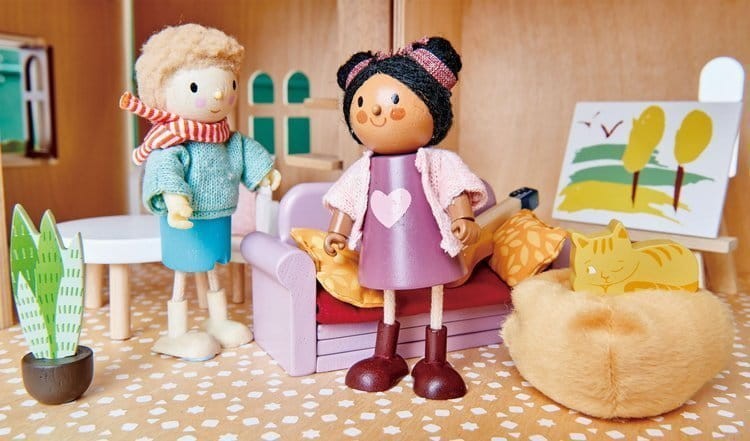 Drewniane meble do domku dla lalek - pokój młodzieżowy / Tender Leaf Toys TL8155