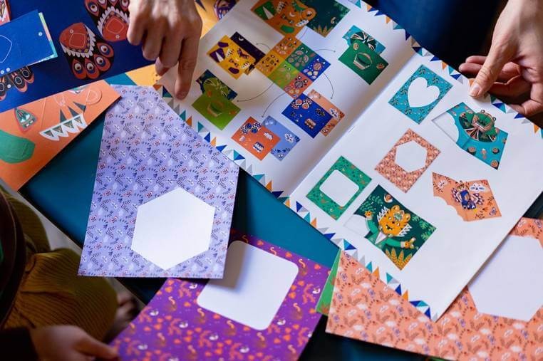 Zestaw kreatywny Przestrzenne kartki pop-up 3D Zwierzęta 6+ / Janod