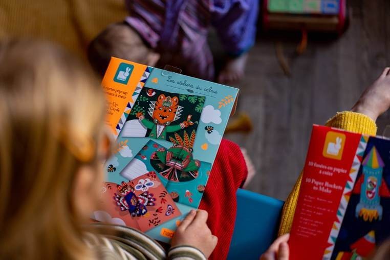 Zestaw kreatywny Przestrzenne kartki pop-up 3D Zwierzęta 6+ / Janod