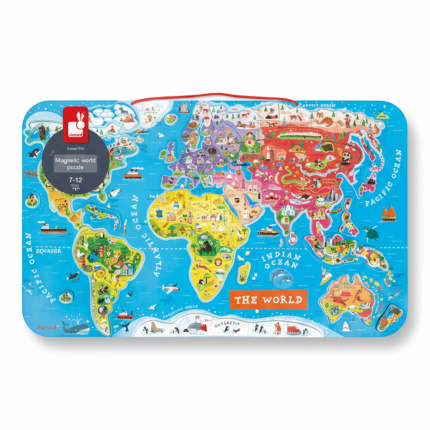 Puzzle magnetyczne Mapa świata / Janod