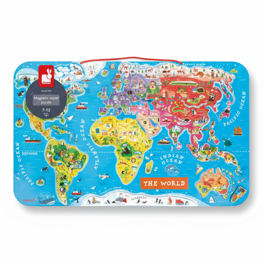 Puzzle magnetyczne Mapa świata / Janod