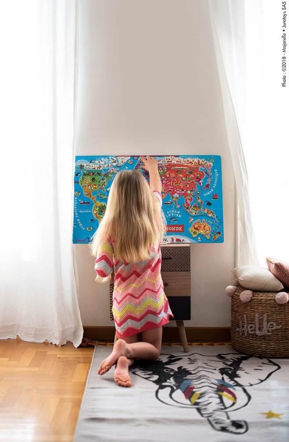 Puzzle magnetyczne Mapa świata / Janod