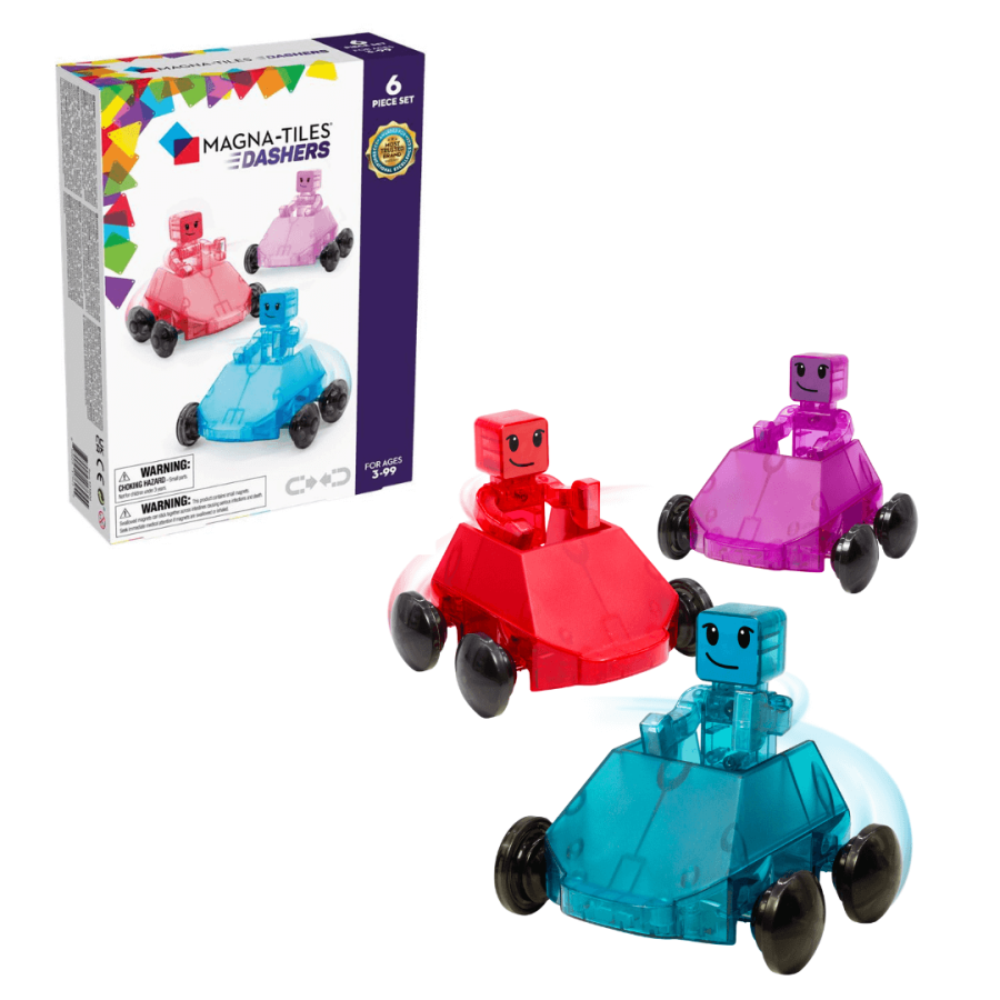 Magnetyczne Samochodziki Dashers 6 el. / Magna-Tiles