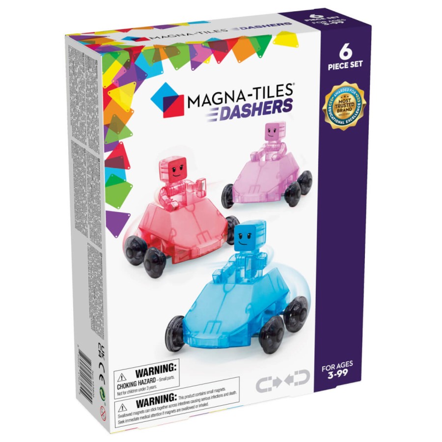 Magnetyczne Samochodziki Dashers 6 el. / Magna-Tiles