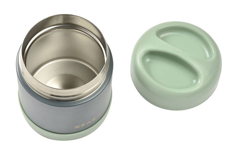 Pojemnik-termos obiadowy ze stali nierdzewnej z hermetycznym zamknięciem 300 ml: mineral grey, sage green / Beaba