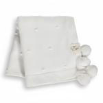 Kocyk popcorn - kremowy / Effiki