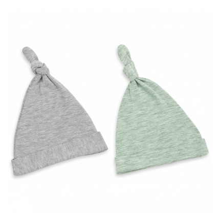 Czapeczka Krasnal 2-pack Jasny szary-mięta / Sleepee