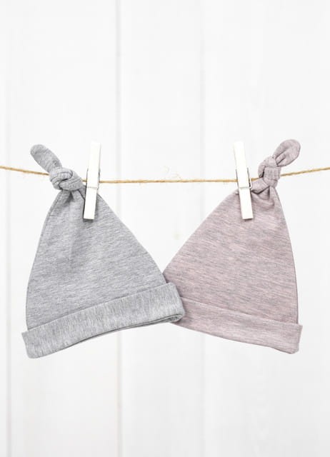 Czapeczka Krasnal 2-pack Jasny szary/Róż ROZMIARY / Sleepee