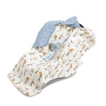 Kocyk do fotelika samochodowego MULTI - HEARTBEAT BLUE MUSIC / La Millou