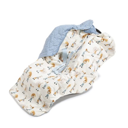 Kocyk do fotelika samochodowego - HEARTBEAT BLUE MUSIC / La Millou