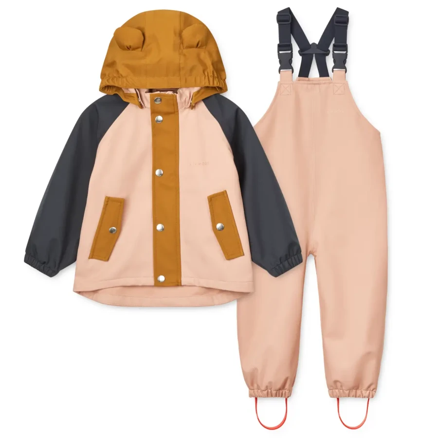 Kurtka i spodnie przeciwdeszczowe Dakota - Tuscany rose mix / Liewood