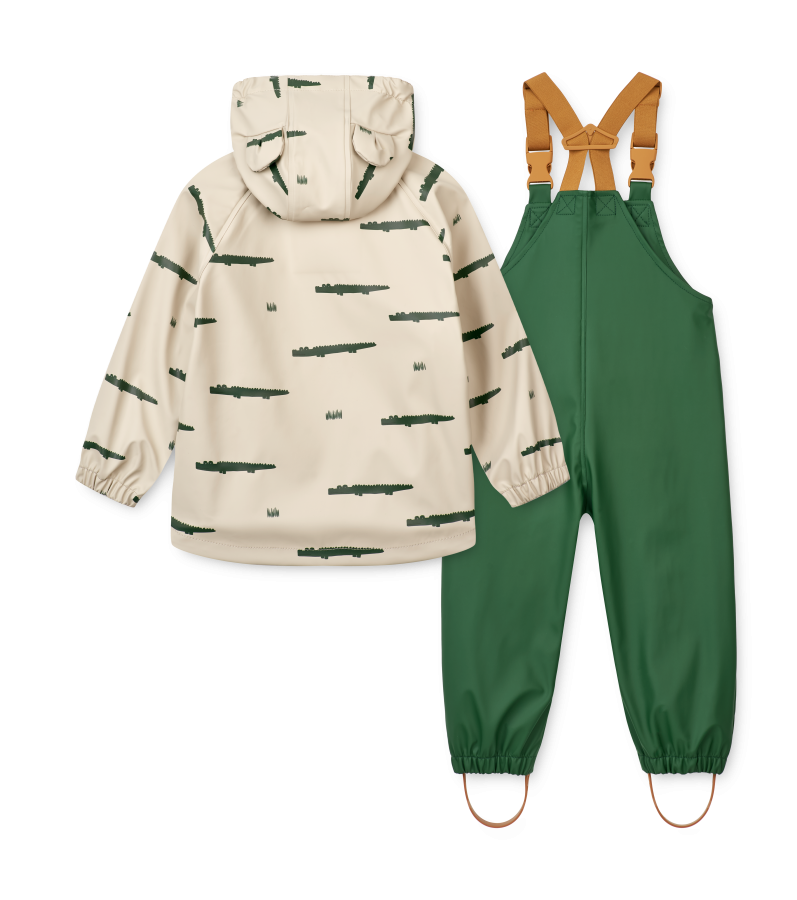 Zestaw przeciwdeszczowy Melodi Printed - Crocodile, sandy / Liewood