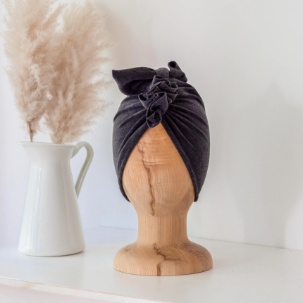 Turban Velvet Dark Grey / Looks by Luks