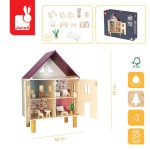 Drewniany domek dla lalek Twist z 11 akcesoriami 3+ / Janod