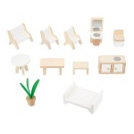 Drewniany domek dla lalek Twist z 11 akcesoriami 3+ / Janod