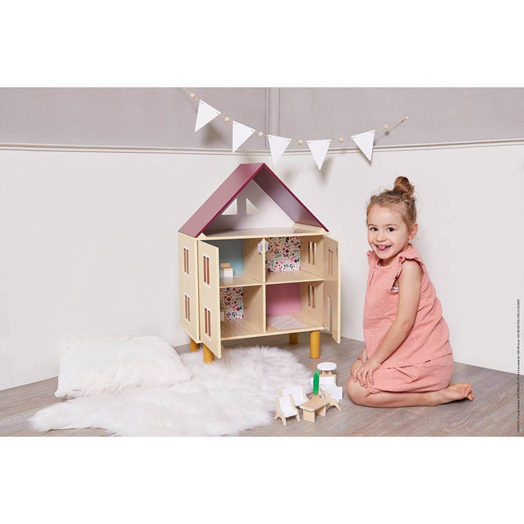 Drewniany domek dla lalek Twist z 11 akcesoriami 3+ / Janod