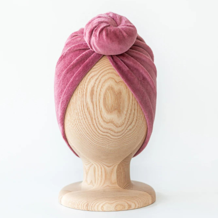 Turban No.2 Velvet Dusty Pink 6-18m / Looks by Luks