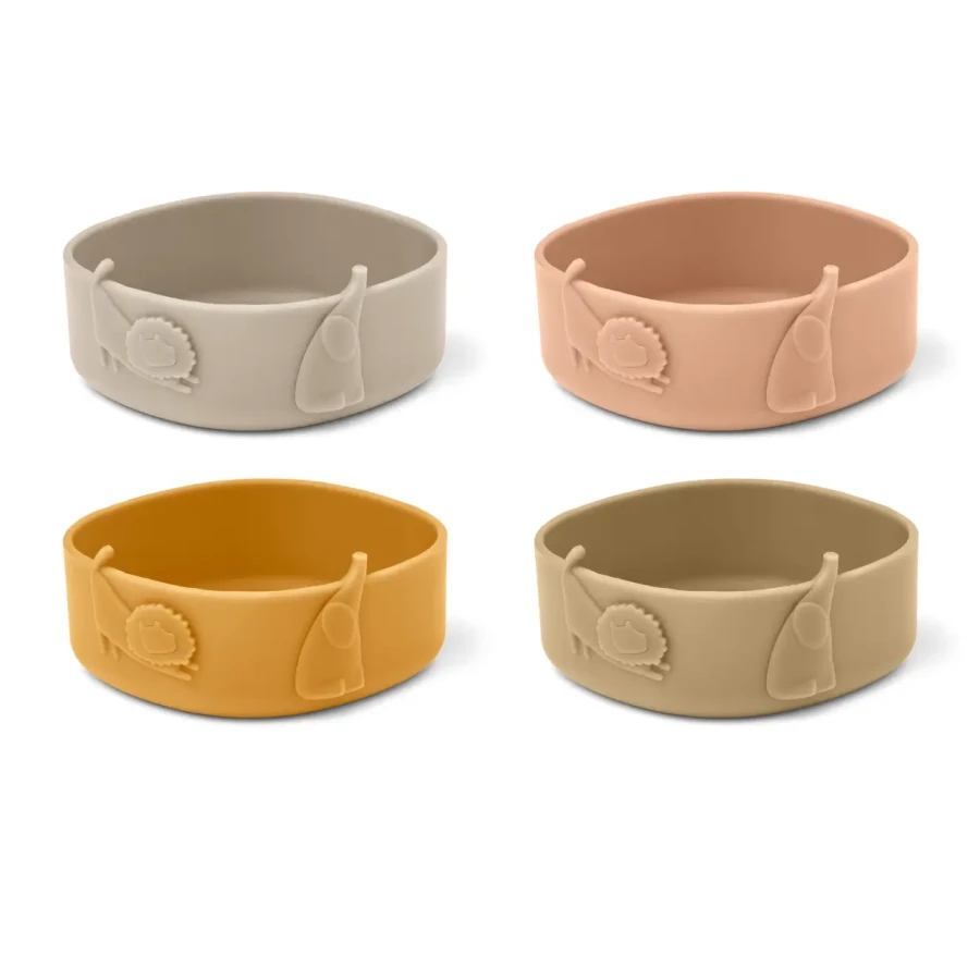 Silikonowe miseczki Emily 4-pak - Tuscany rose multi mix / Liewood