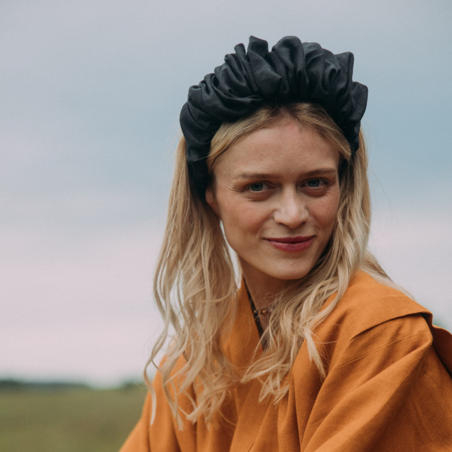 Royal Headband Linen Black / Looks by LUKS