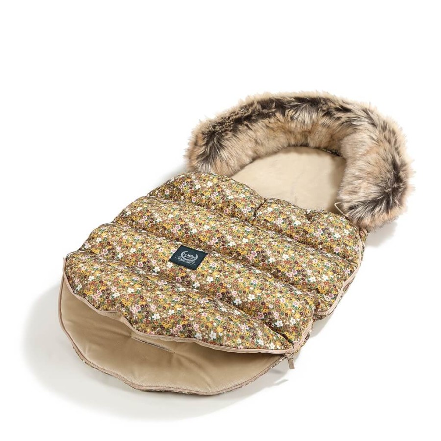 Zimowy śpiworek ASPEN WINTERPROOF COMBO - FLOWER STYLES, SAND / La Millou