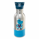 Bidon 600 ml ze stali nierdzewnej ze słomką Super Nosorożec Marius / Lilliputiens