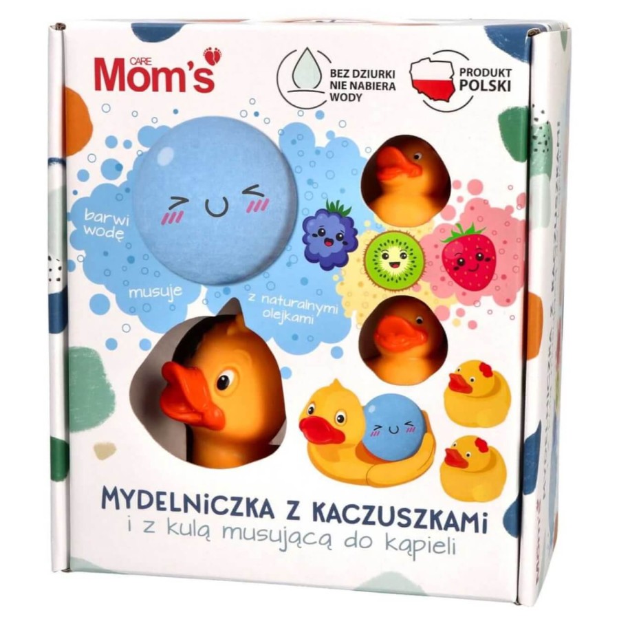 Mydelniczka z kaczuszkami i kulą musującą do kąpieli / Mom's Care