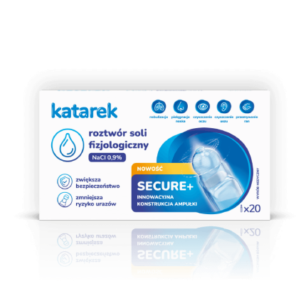 KATAREK Secure+ roztwór soli fizjologiczny NaCI 0,9% 20×5 ml
