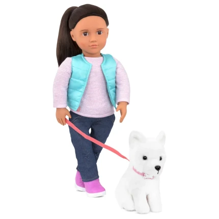 Lalka CASSIE 46cm – ze szczeniakiem rasy Samoyed / OurGeneration