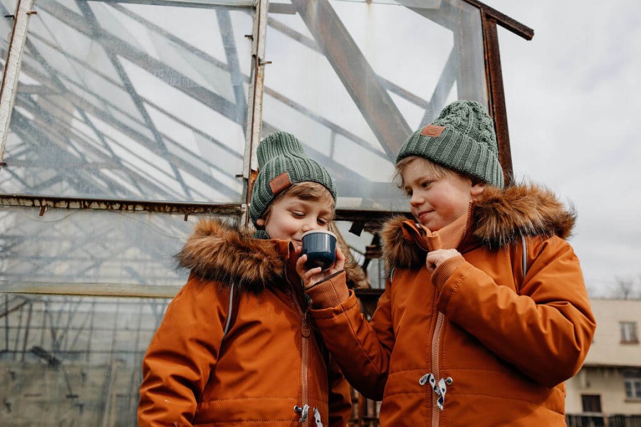 Zimowa czapka z wełny merino - khaki / Strojmisie