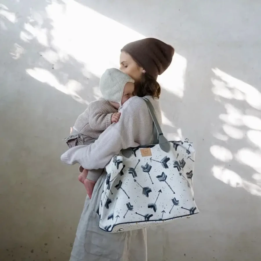 Torba dla mamy M - FEERIA PREMIUM - BOHO ROYAL ARROWS / La Millou