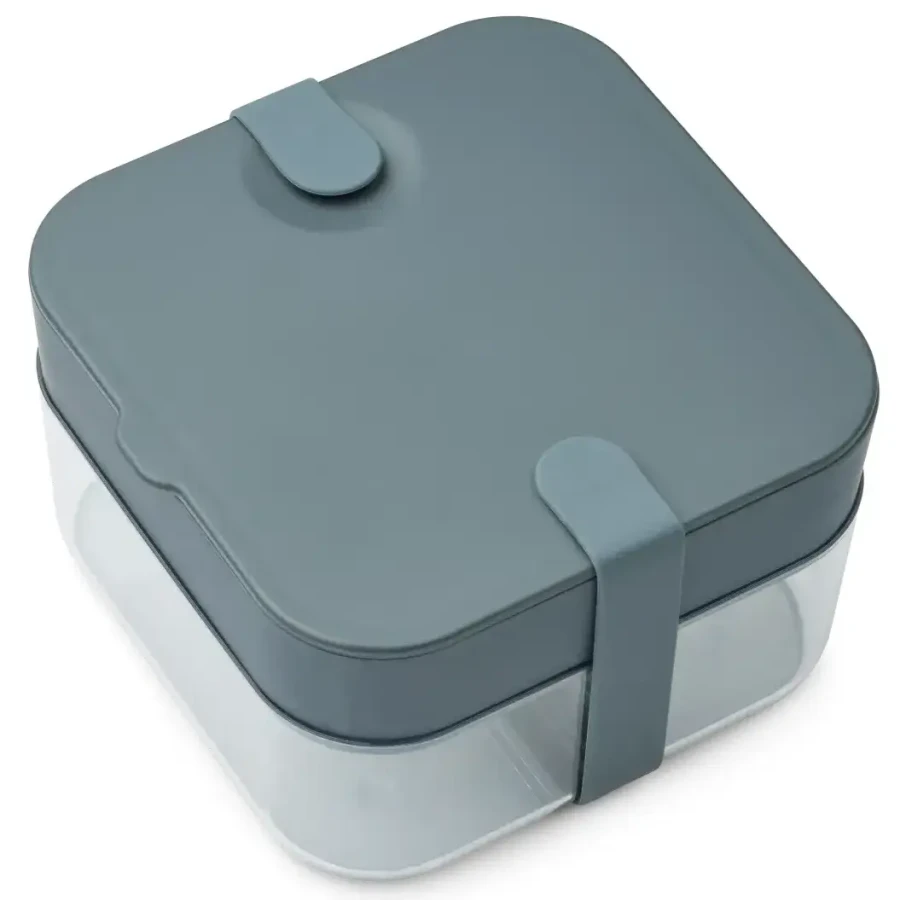 Lunchbox z przegródką Amandine Bento Box - sea blue, whale blue / Liewood