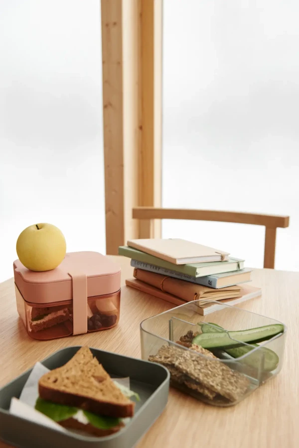 Lunchbox z przegródką Amandine Bento Box - sea blue, whale blue / Liewood
