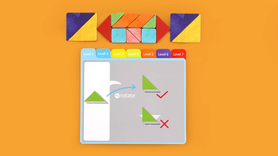 Tangram magnetyczny - gra edukacyjna Poznaję kształty / mierEdu