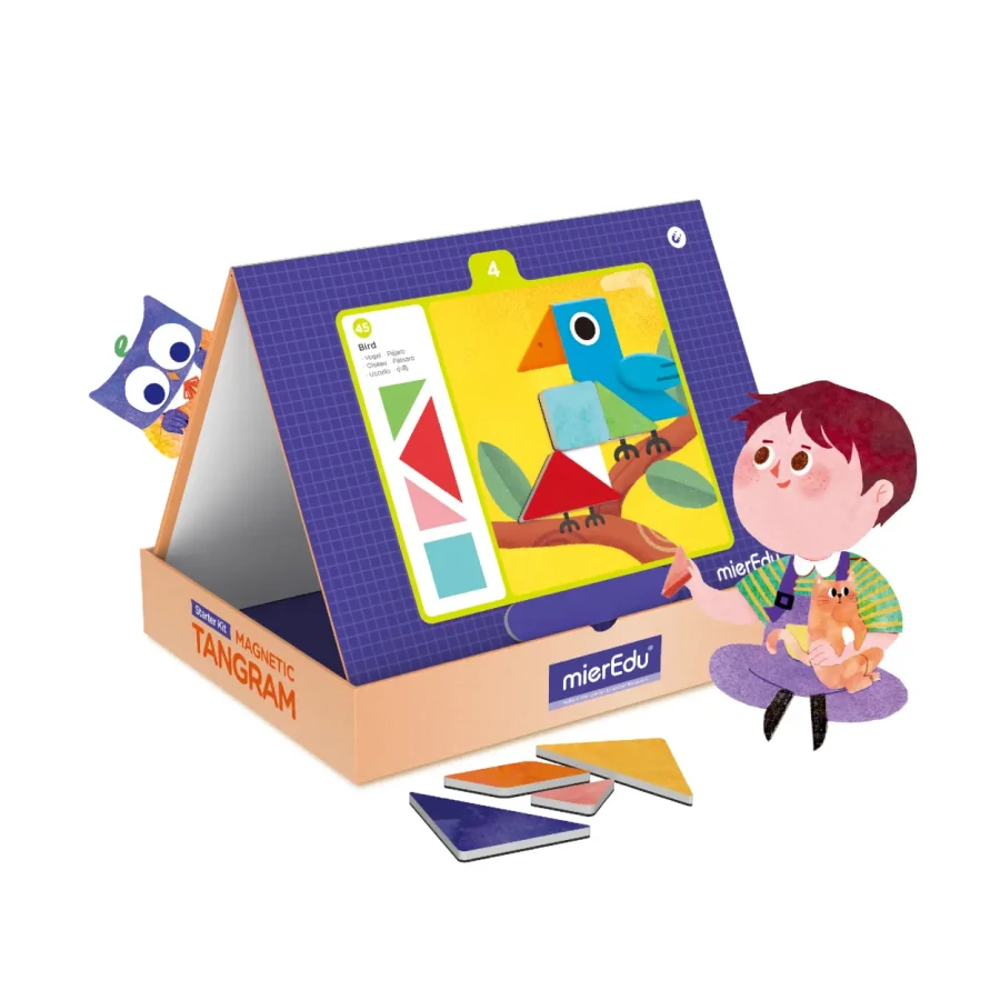 Tangram magnetyczny - gra edukacyjna Poznaję kształty / mierEdu