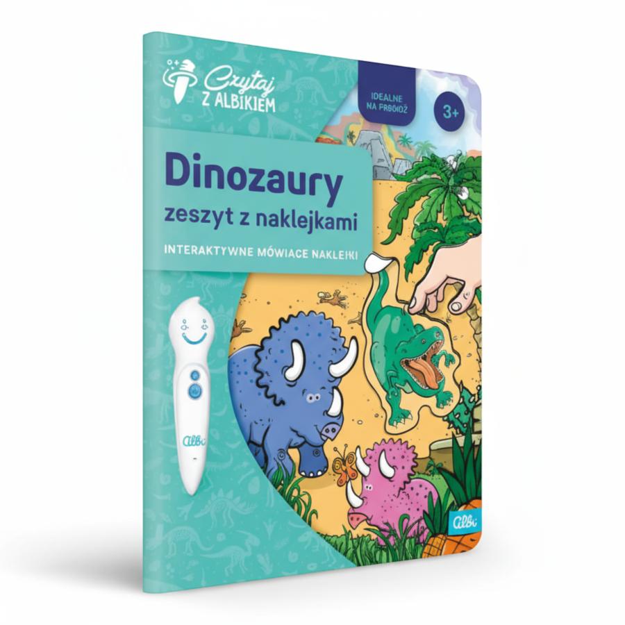 Zeszyt z naklejkami: Dinozaury 3+ / Czytaj z Albikiem