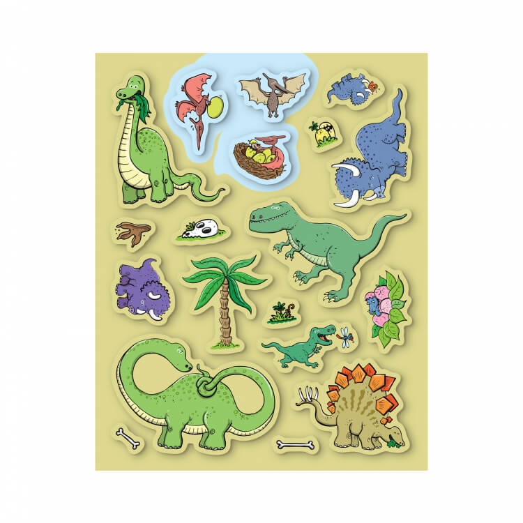 Zeszyt z naklejkami: Dinozaury 3+ / Czytaj z Albikiem