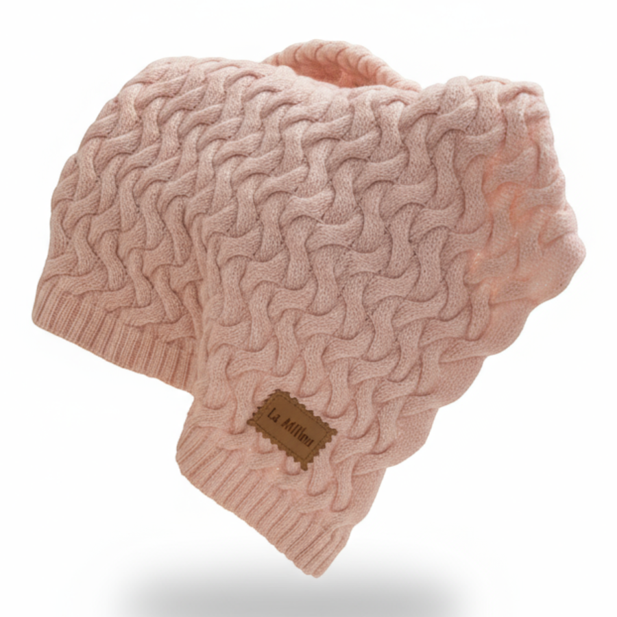 Kocyk ze 100% wełny merino - Stoned pink / La Millou