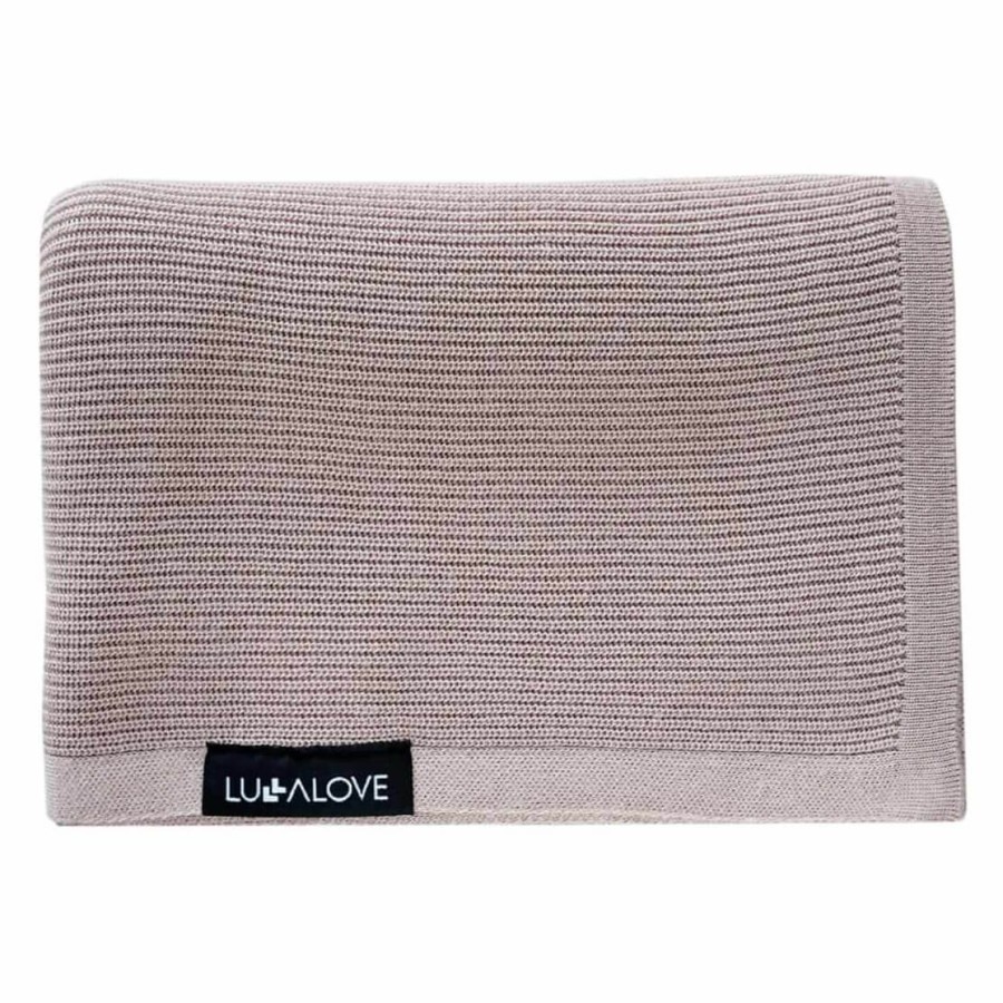 Lekki, dzianinowy kocyk - karmel / Lullalove